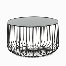 Кофейный столик Flat cage диаметр 65, цвет черный - Cosmo