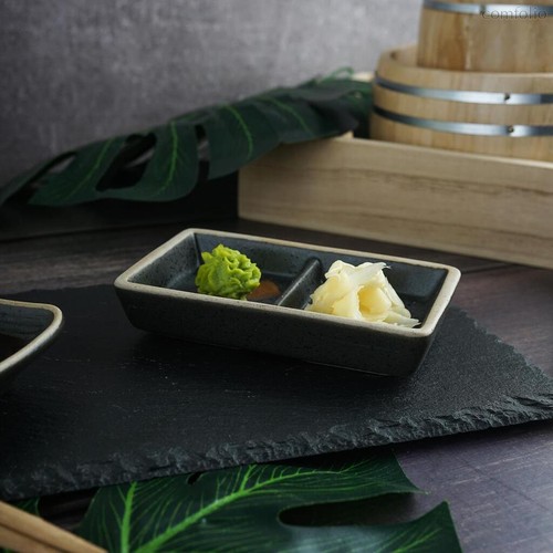 Соусник 44 мл 12*7,2*2,5 см прямоуг. двойной Dark Matt Panasia P.L. Proff Cuisine - P.L. Proff Cuisine