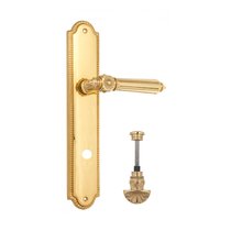 Дверная ручка Venezia Castello WC-4 на планке PL98 полированная латунь - Venezia Collezione