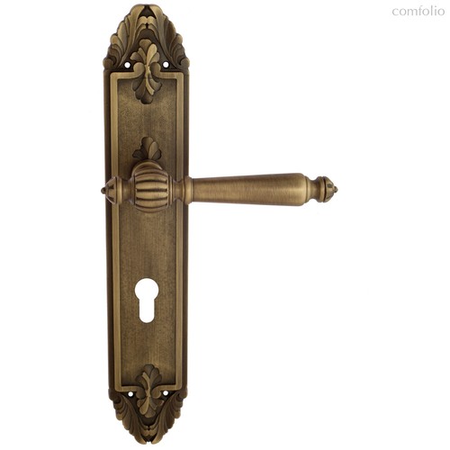 Дверная ручка Venezia Pellestrina CYL на планке PL90 матовая бронза - Venezia Collezione