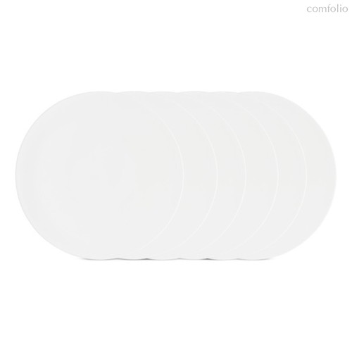 Набор тарелок обеденных Decor de table Плиссе 28,1 см, 6 шт, фарфор костяной, п/к - Decor De Table