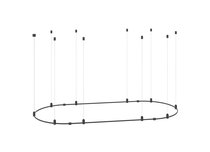 Magnet Modular System «CODE 1.2», D800xL1800хH95-3000 мм (высота регулируется), DC24V, подвесное овальное основание для модульных светильников, черный, блок питания в комплект не входит - Donolux
